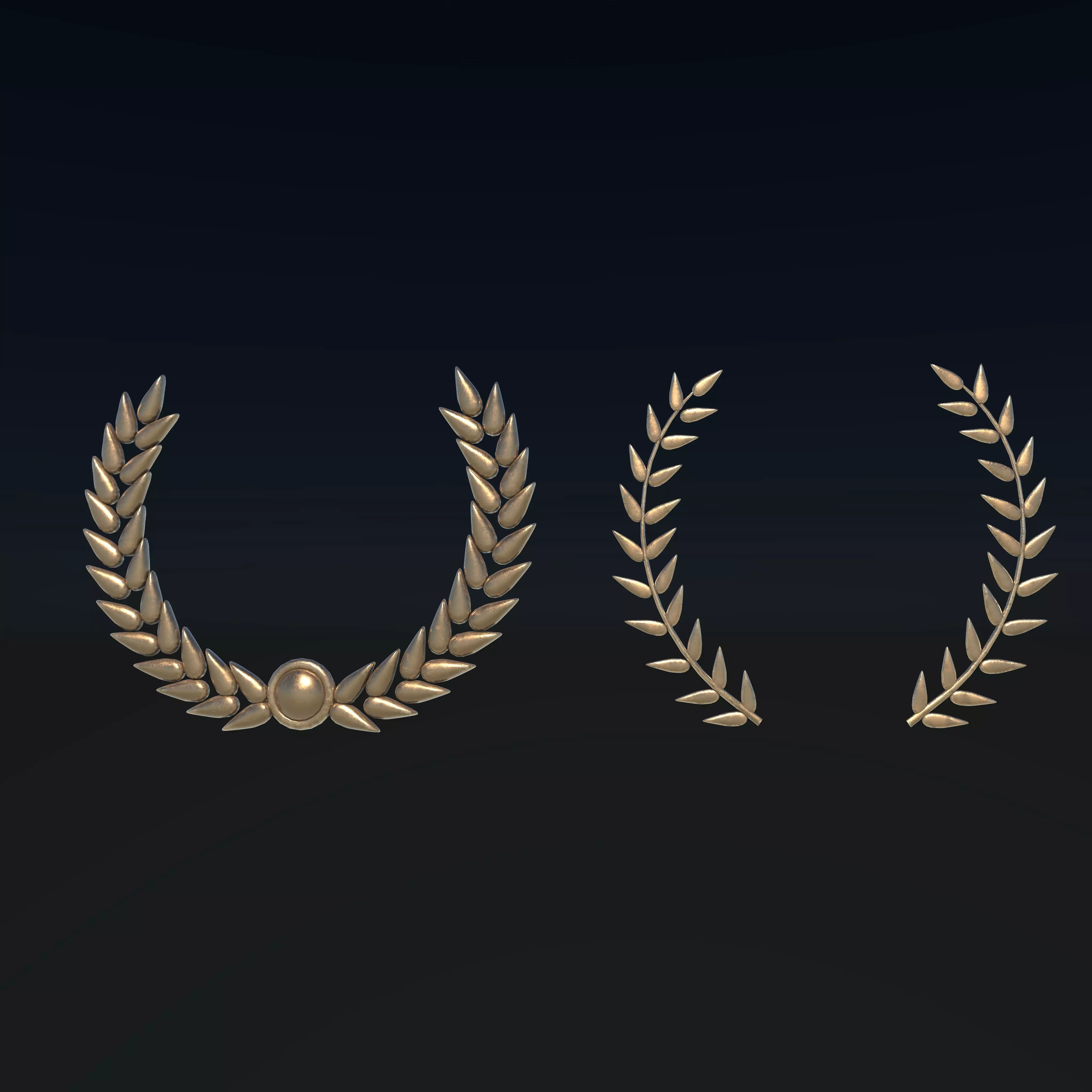 Laurel Wreath 3D model_0