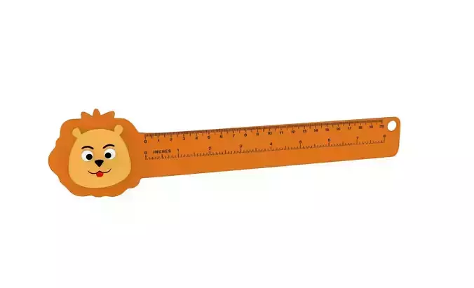 Ruler With Lion Animal Adorable