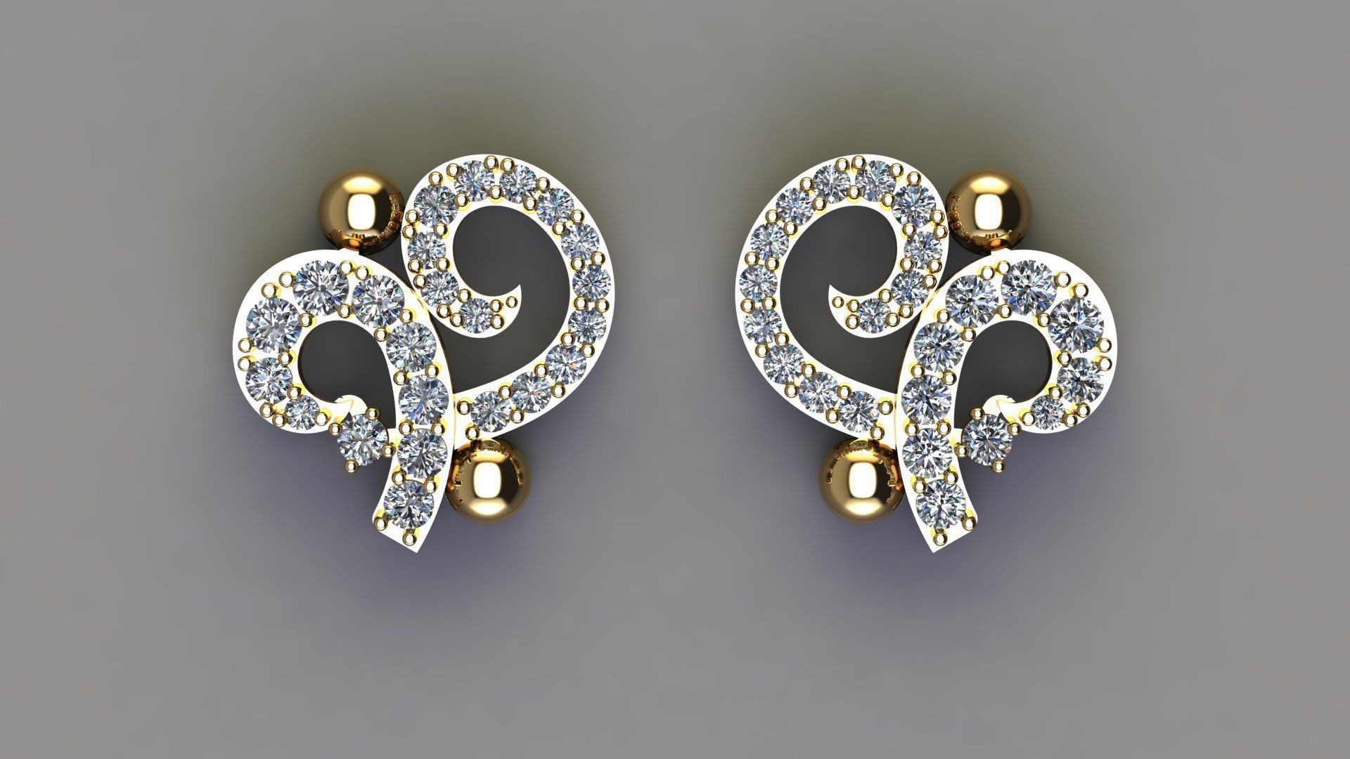 Fashion Earing Tops 3D model_2