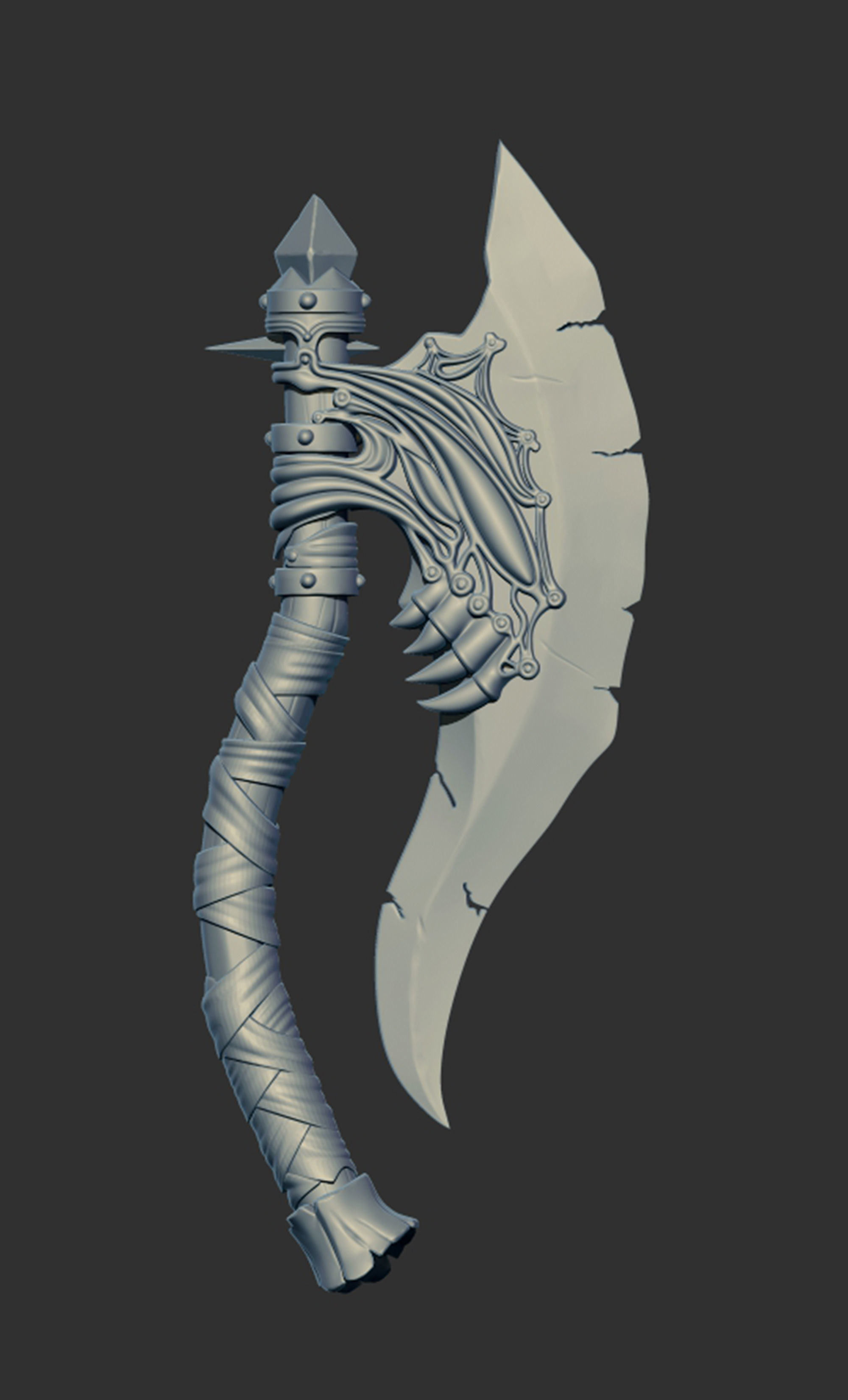 Stylized AXE Maya Model 3D model_2