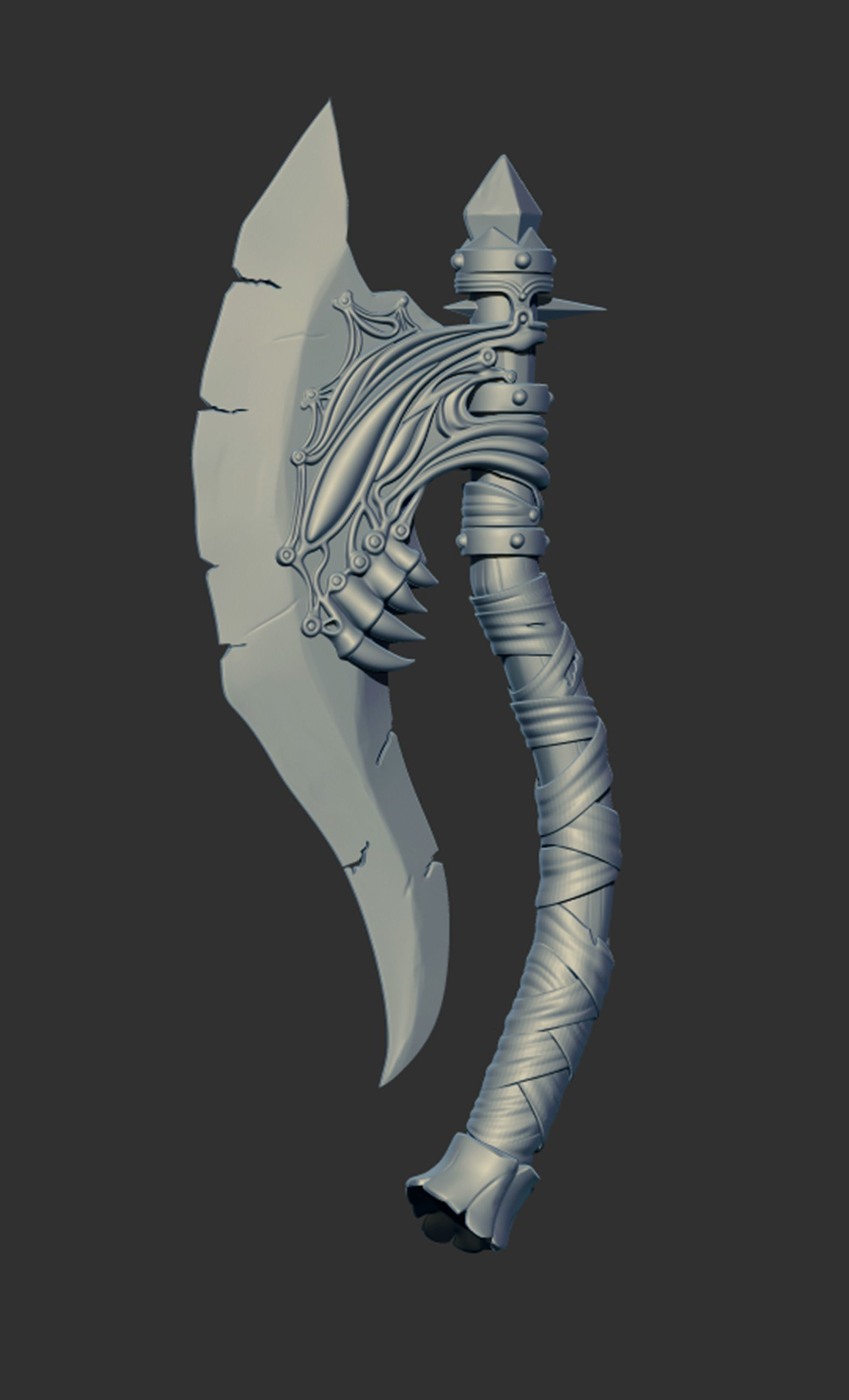 Stylized AXE Maya Model 3D model_3