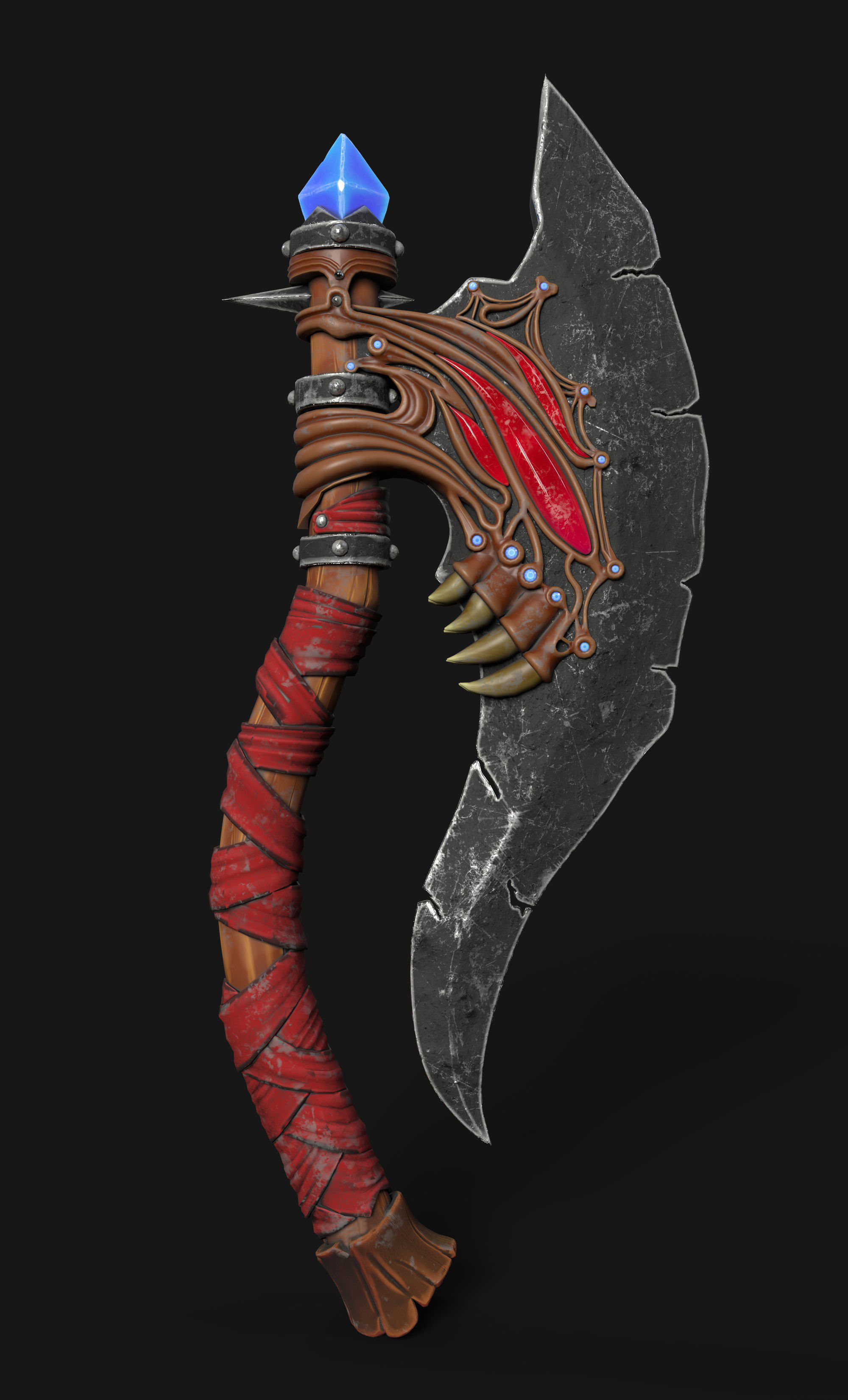 Stylized AXE Maya Model 3D model_1