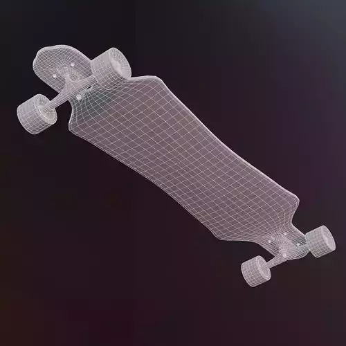 Longboard Skate Mesh Low-poly 3D model Longboard Skate Mesh Low-poly 3D model