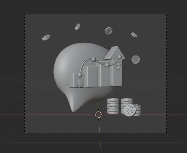 Business 3d Illustration  Icon Pack  3D model_11