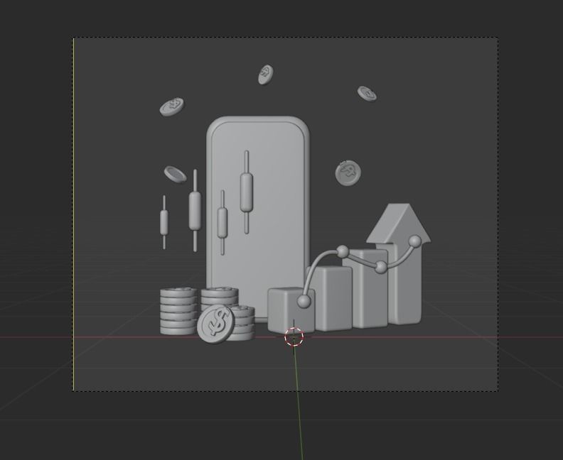 Business 3d Illustration  Icon Pack  3D model_9