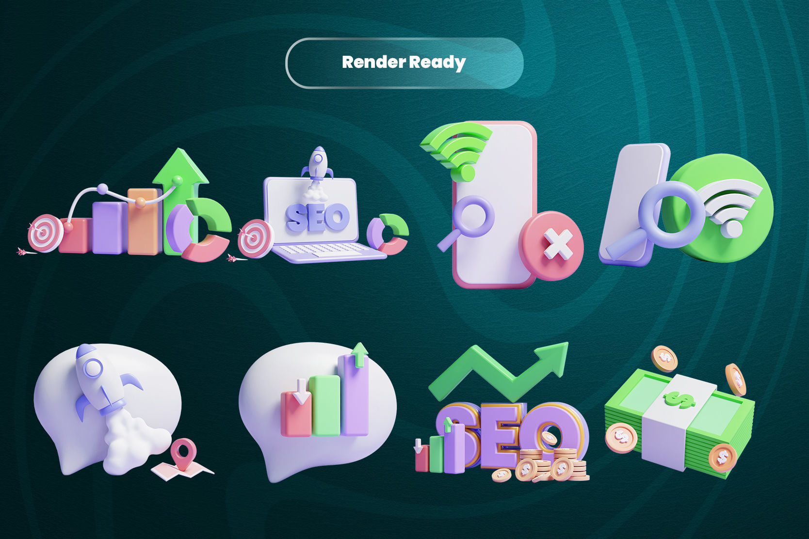 Business 3d Illustration  Icon Pack  3D model_1