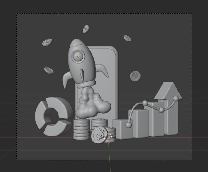 Business 3d Illustration  Icon Pack  3D model_8