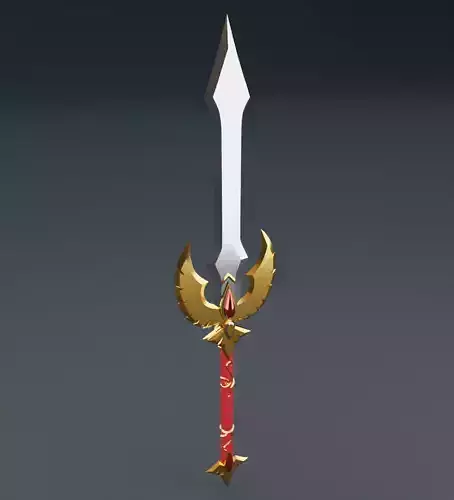 Fantasy blood sword 3D model