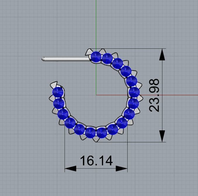 Earring Clash and lock 3D print model_2