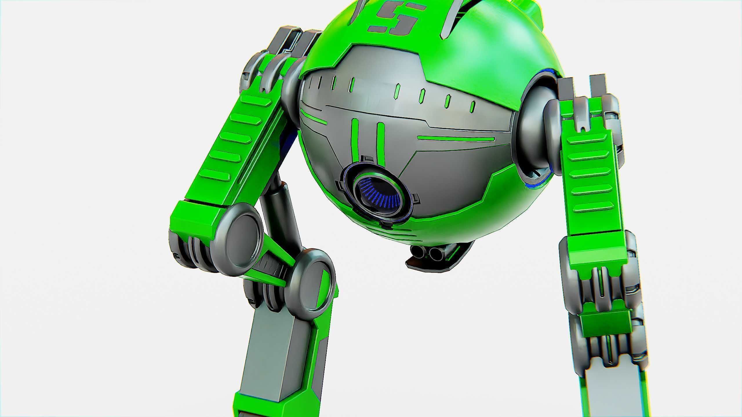 DROID G-250  Rigged for Unreal Engine - Unity - MIXAMO  3D model_23