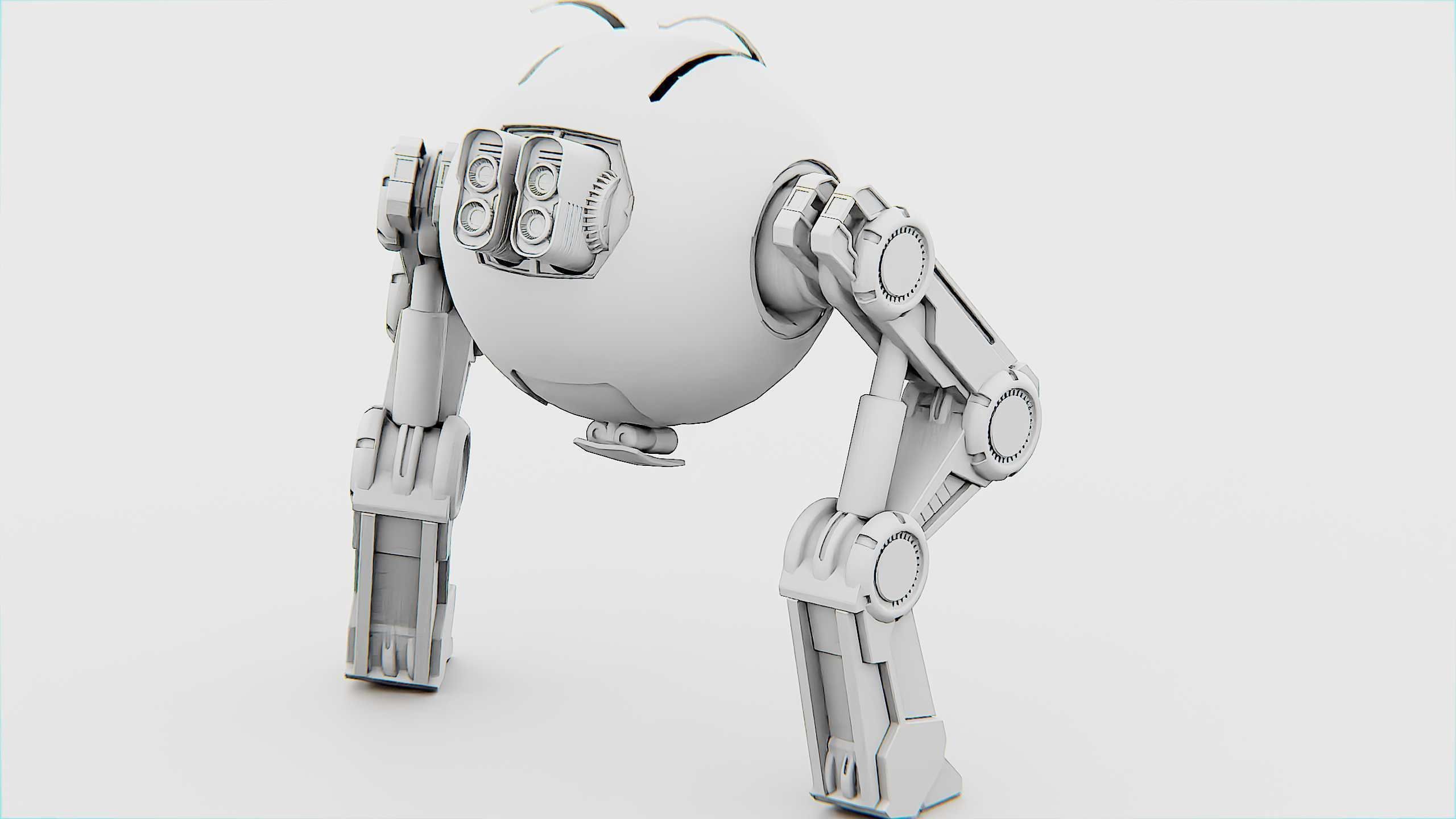 DROID G-250  Rigged for Unreal Engine - Unity - MIXAMO  3D model_34