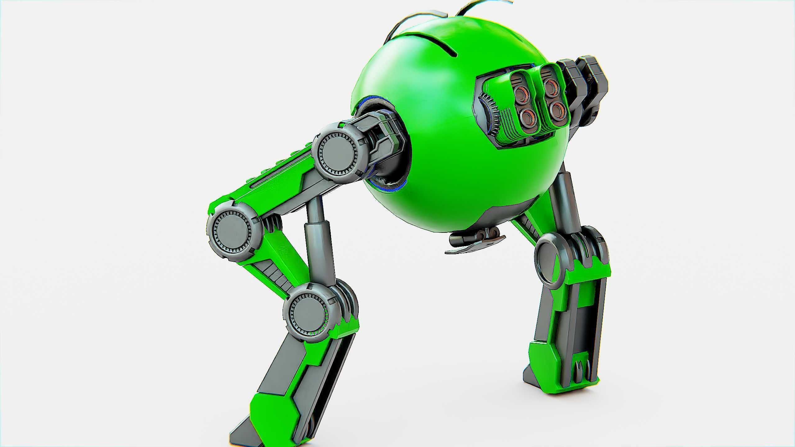 DROID G-250  Rigged for Unreal Engine - Unity - MIXAMO  3D model_16