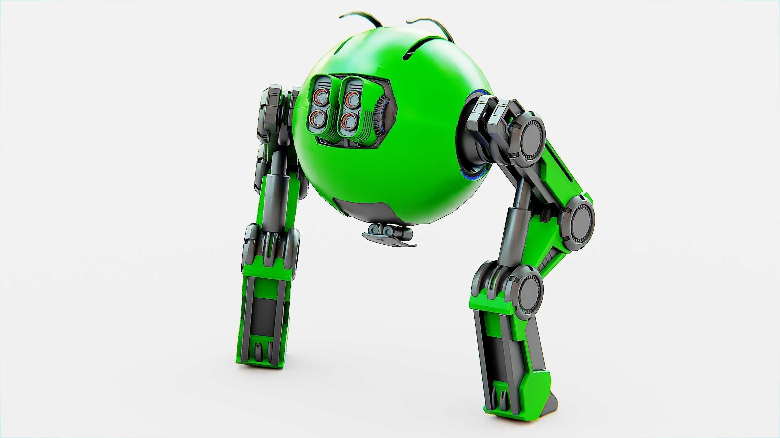 DROID G-250  Rigged for Unreal Engine - Unity - MIXAMO  3D model_11