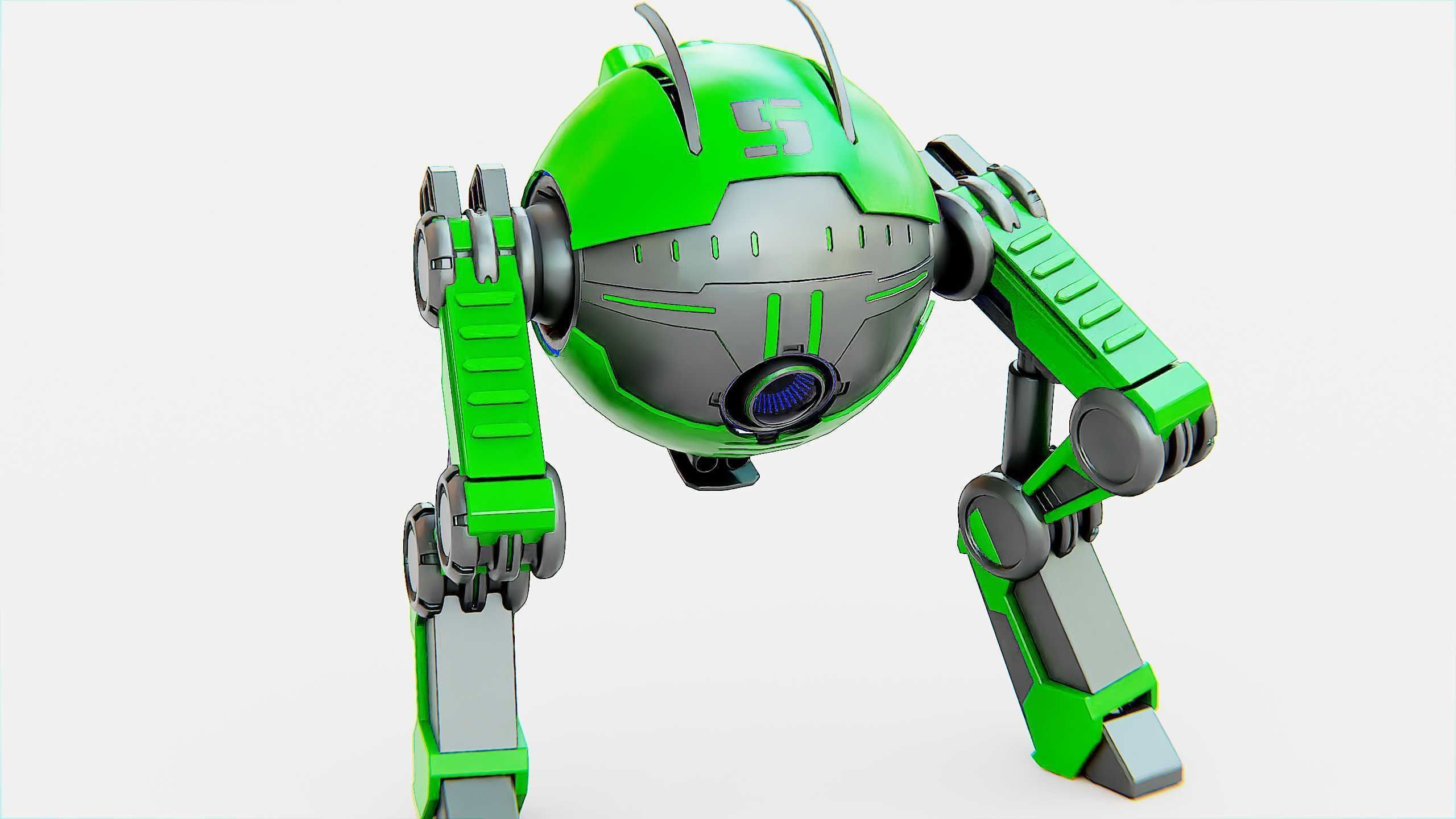 DROID G-250  Rigged for Unreal Engine - Unity - MIXAMO  3D model_29