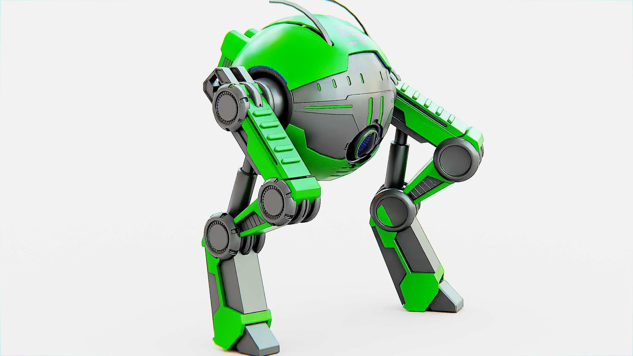 DROID G-250  Rigged for Unreal Engine - Unity - MIXAMO  3D model_3