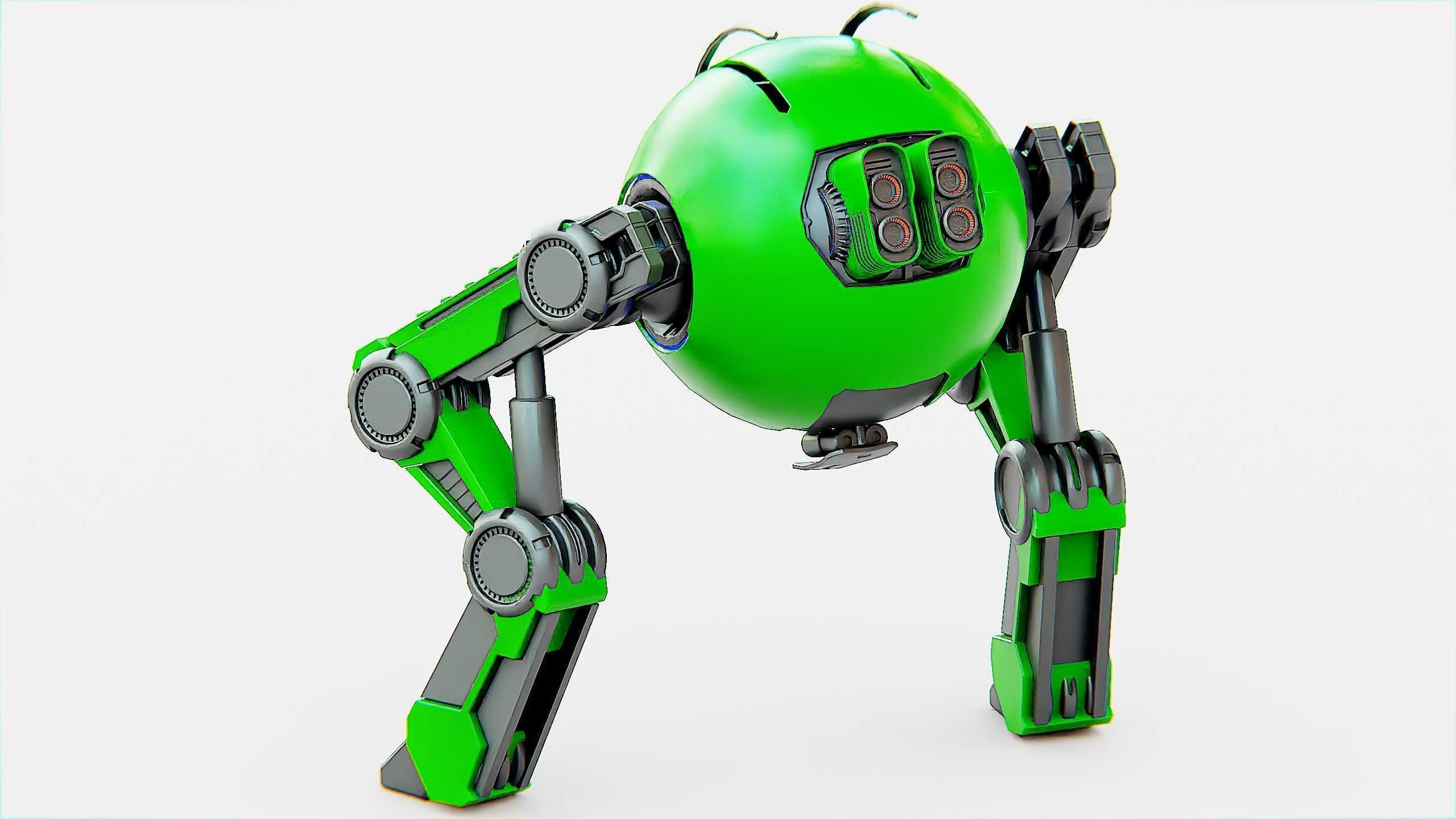 DROID G-250  Rigged for Unreal Engine - Unity - MIXAMO  3D model_15