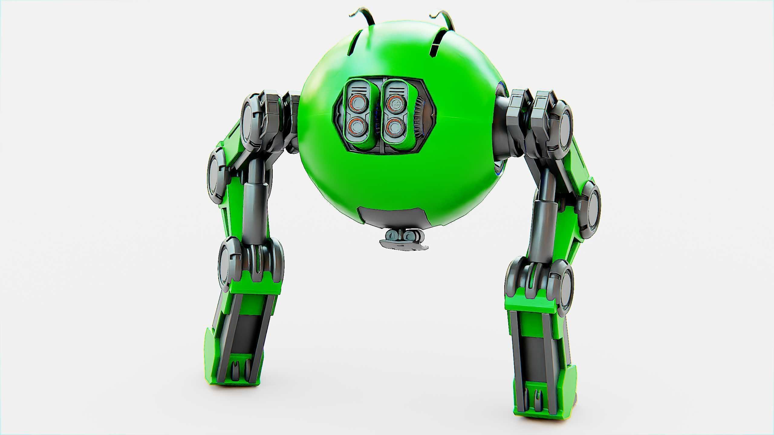 DROID G-250  Rigged for Unreal Engine - Unity - MIXAMO  3D model_13