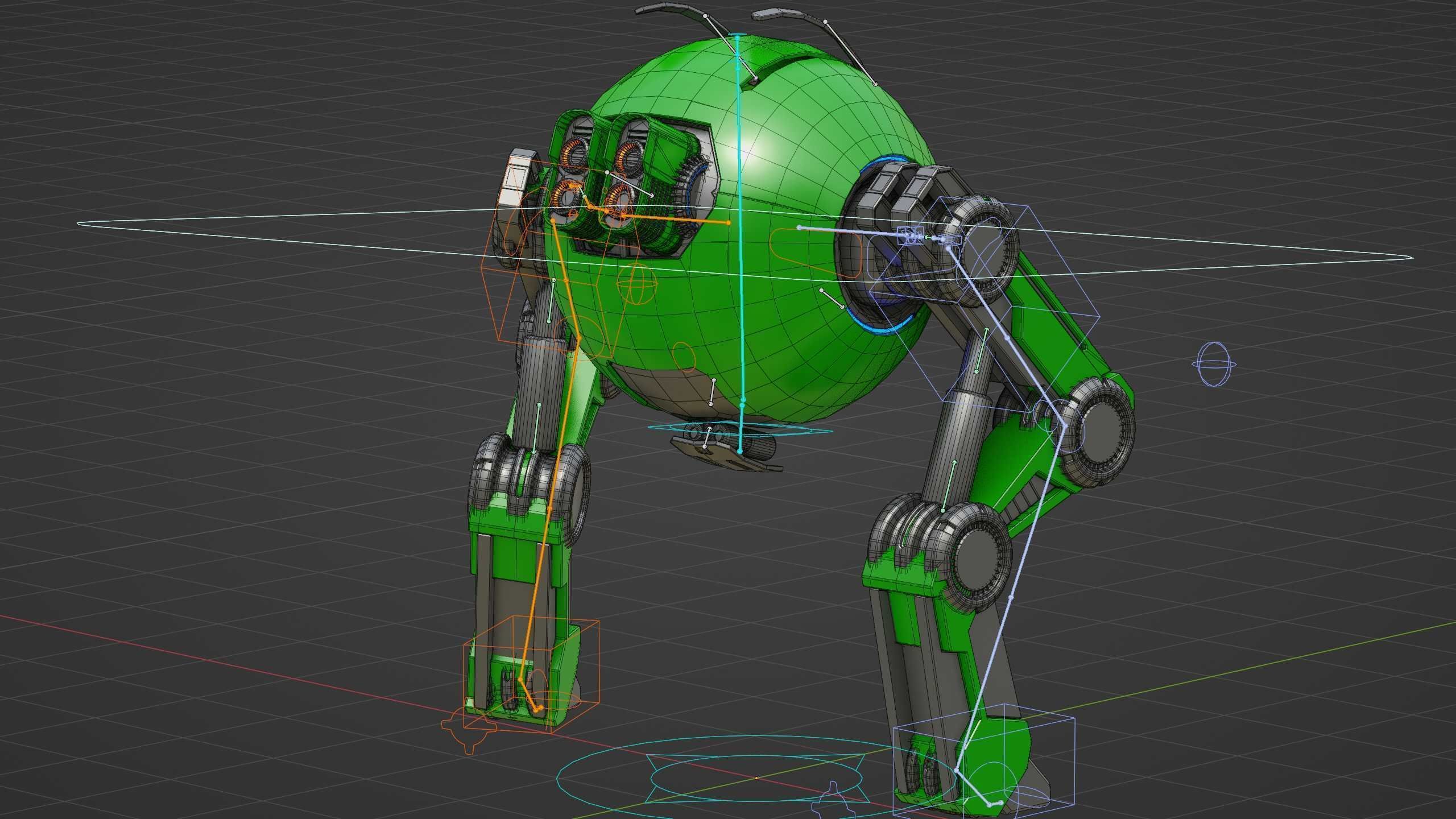 DROID G-250  Rigged for Unreal Engine - Unity - MIXAMO  3D model_38