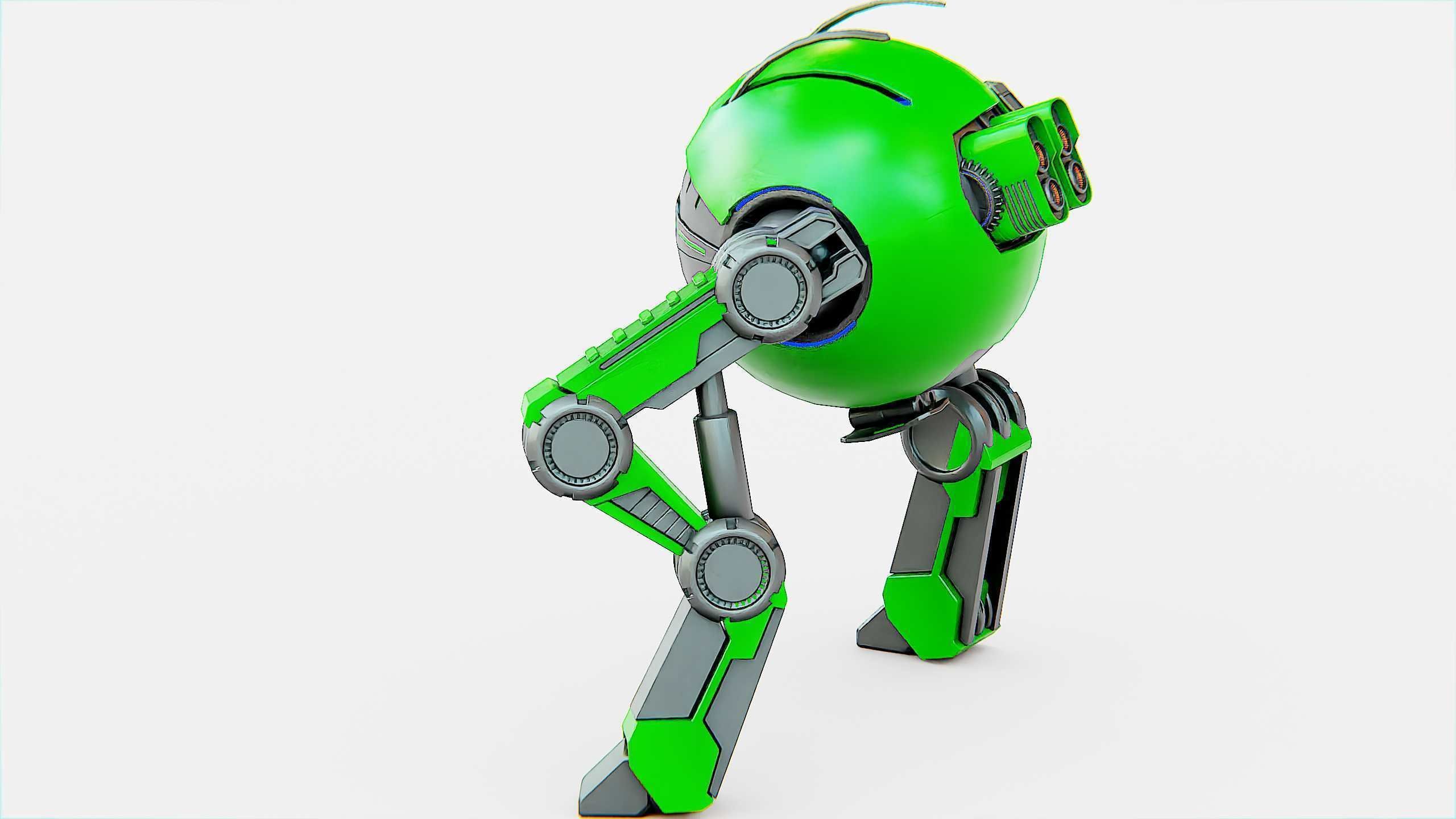 DROID G-250  Rigged for Unreal Engine - Unity - MIXAMO  3D model_18