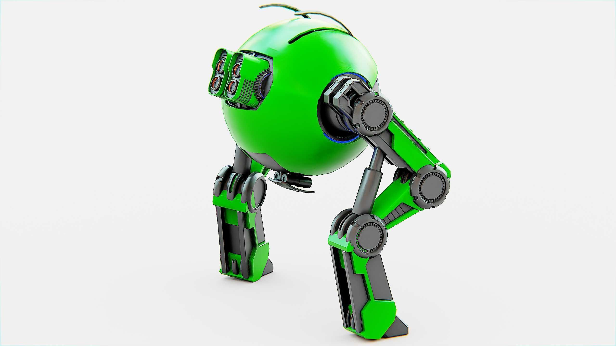 DROID G-250  Rigged for Unreal Engine - Unity - MIXAMO  3D model_9