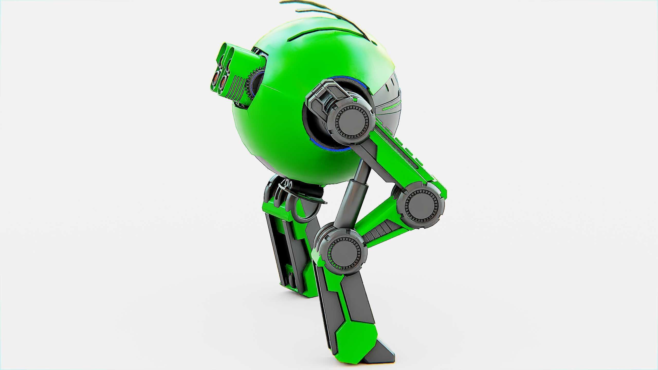 DROID G-250  Rigged for Unreal Engine - Unity - MIXAMO  3D model_7