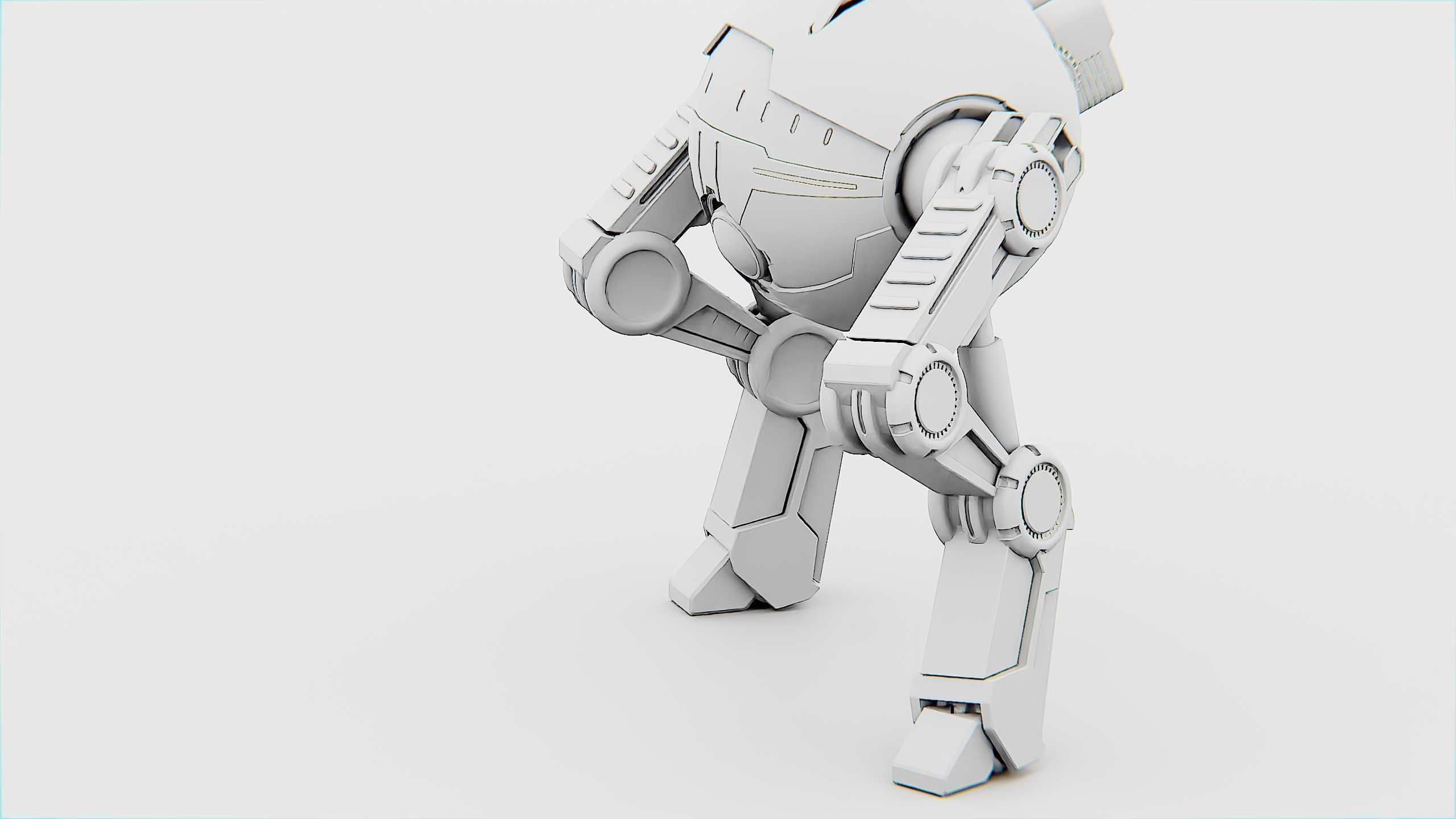 DROID G-250  Rigged for Unreal Engine - Unity - MIXAMO  3D model_35