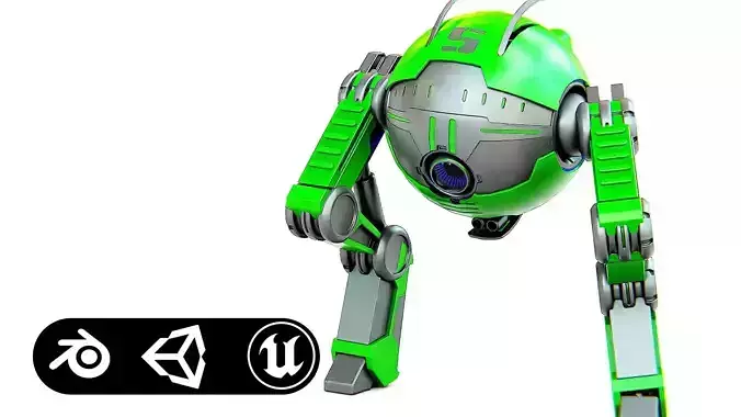 DROID G-250  Rigged for Unreal Engine - Unity - MIXAMO  3D model