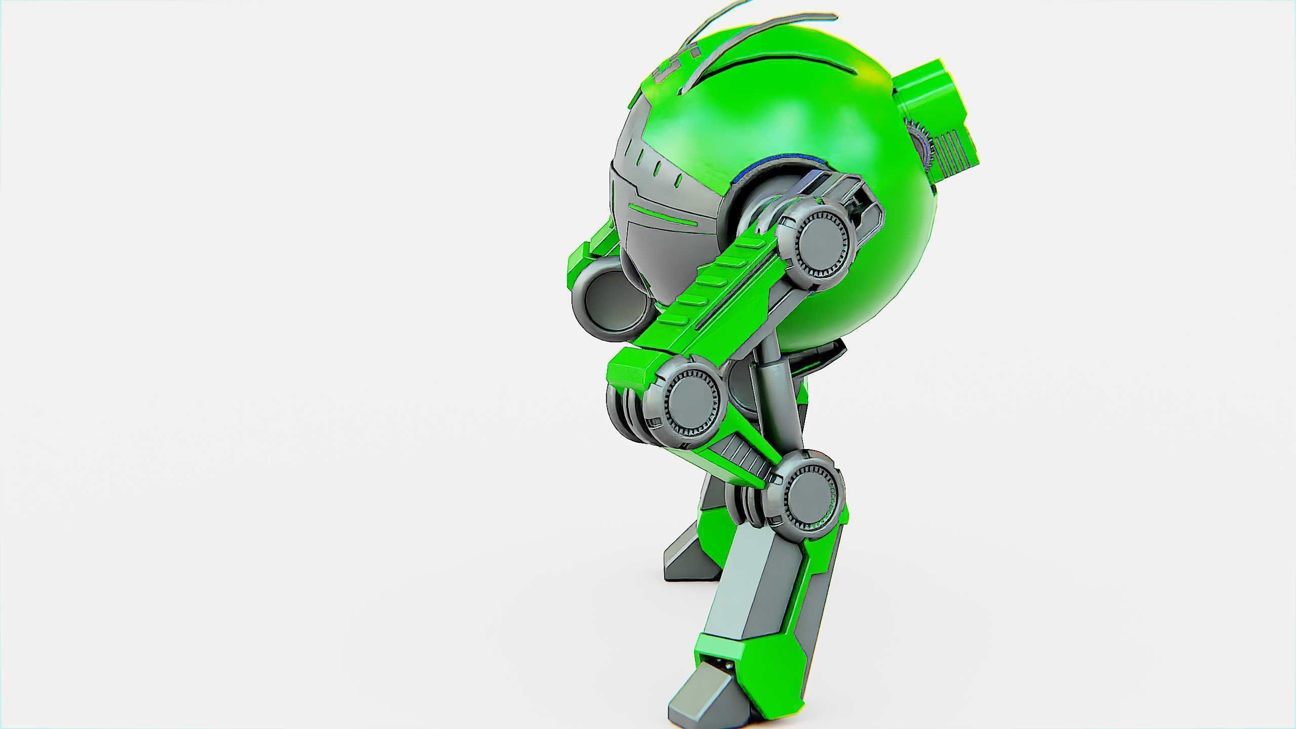 DROID G-250  Rigged for Unreal Engine - Unity - MIXAMO  3D model_20