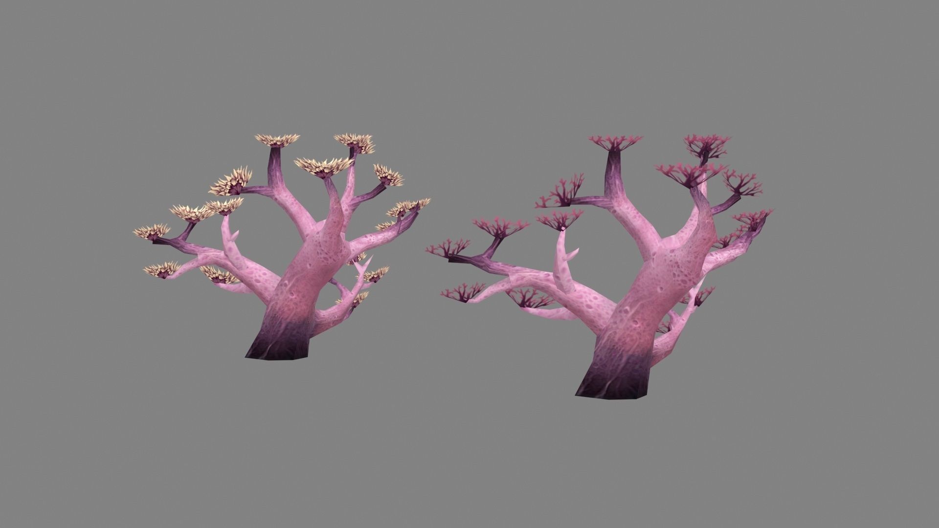  Cartoon coral Low-poly 3D model_1