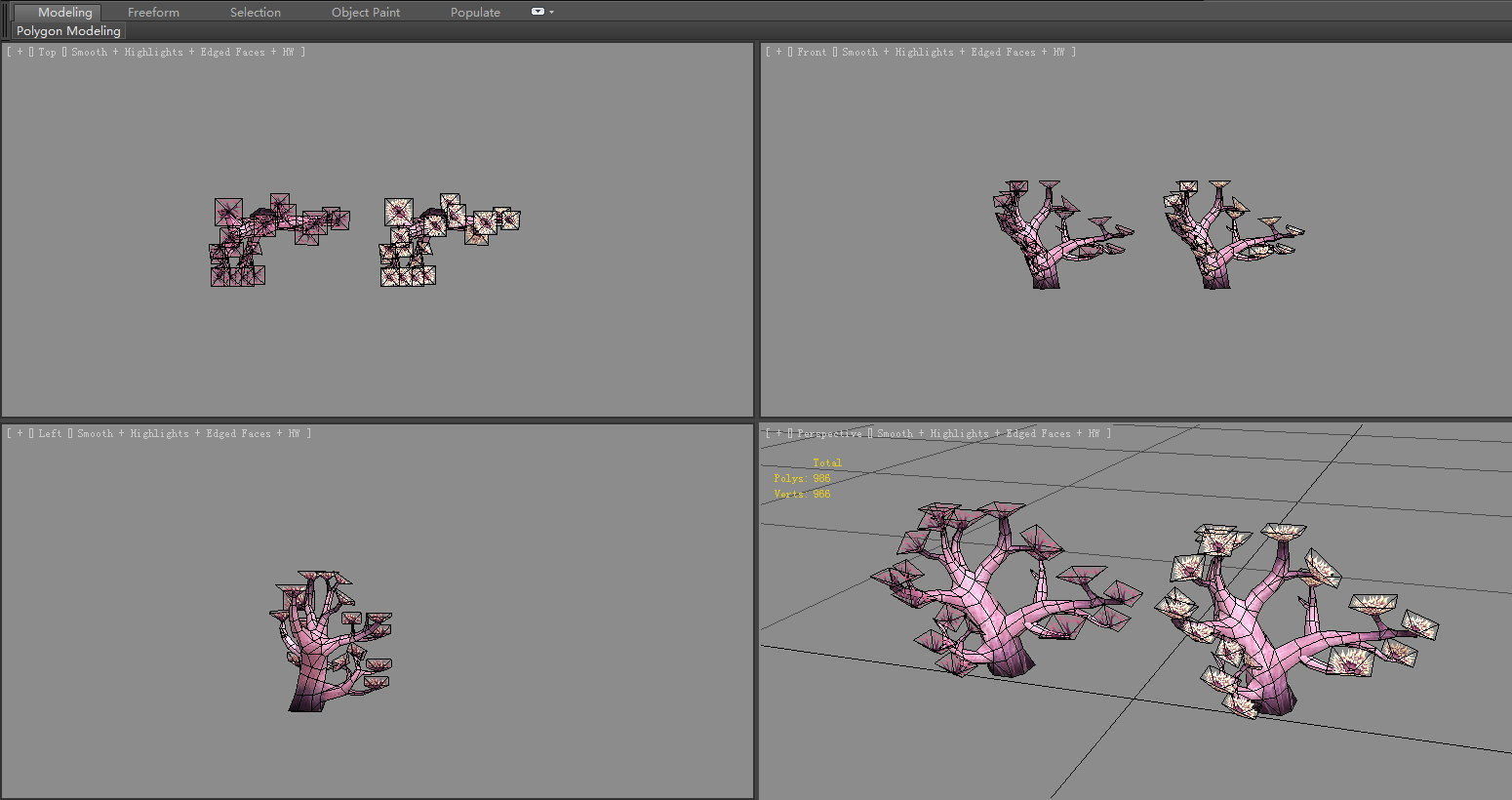  Cartoon coral Low-poly 3D model_4