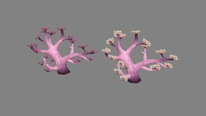  Cartoon coral Low-poly 3D model