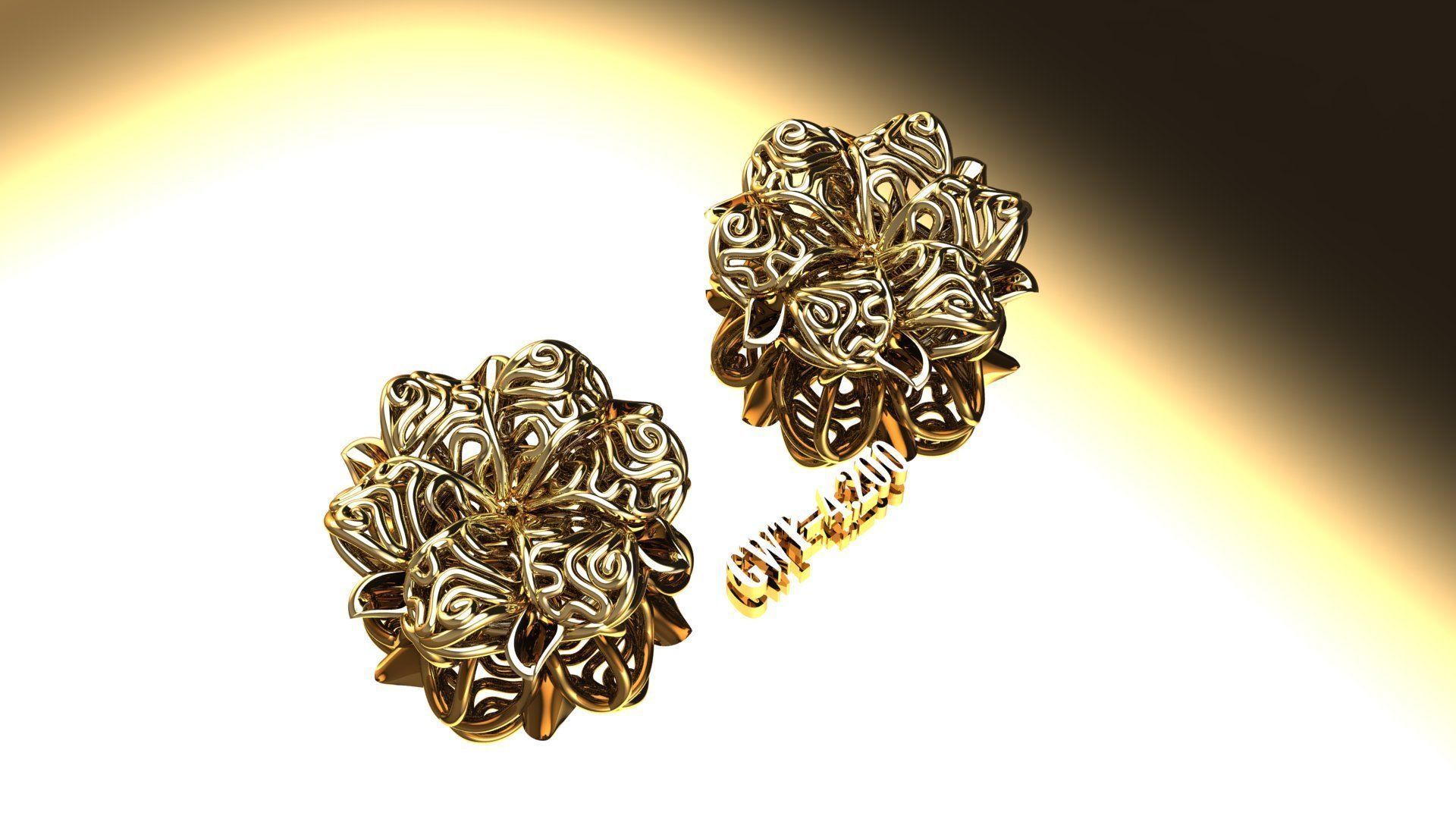 EARING STUDS 3D model_5
