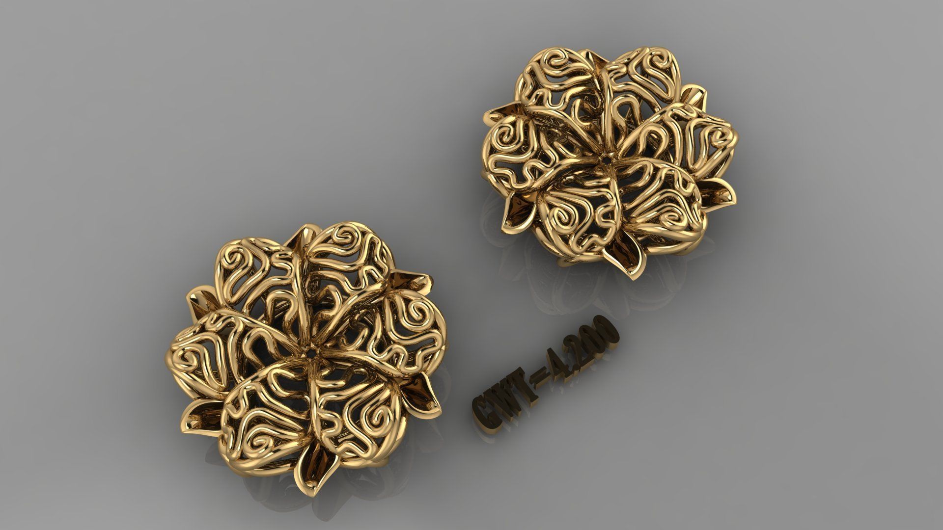 EARING STUDS 3D model_4
