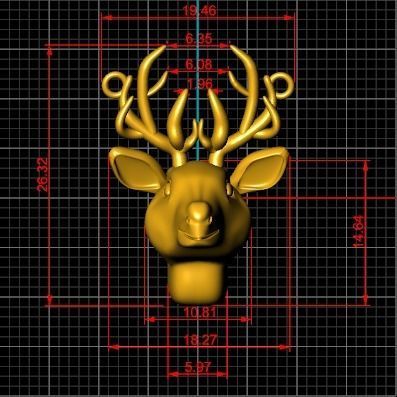 deer jewelry set - collection 01 3D print model_20