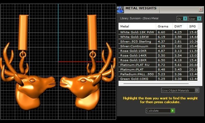 deer jewelry set - collection 01 3D print model_31