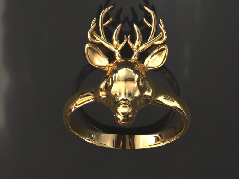 deer jewelry set - collection 01 3D print model_12