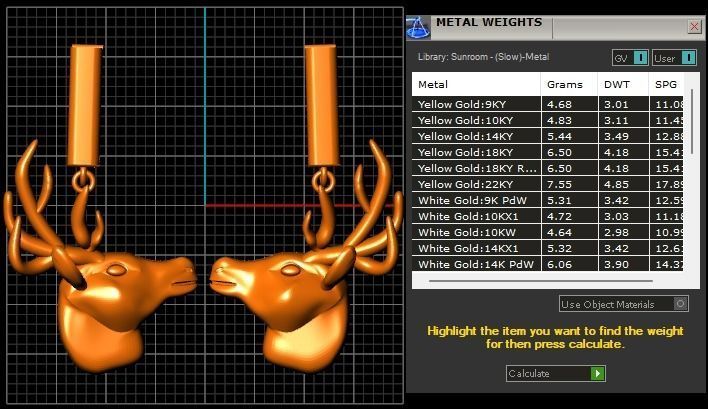 deer jewelry set - collection 01 3D print model_30