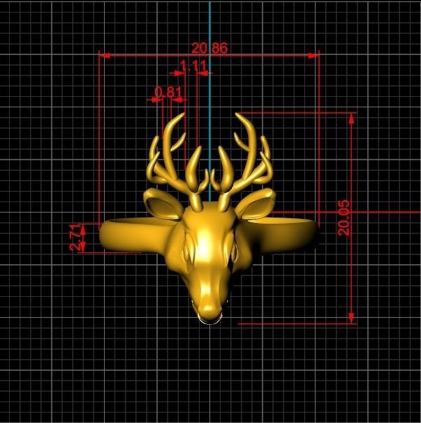 deer jewelry set - collection 01 3D print model_17