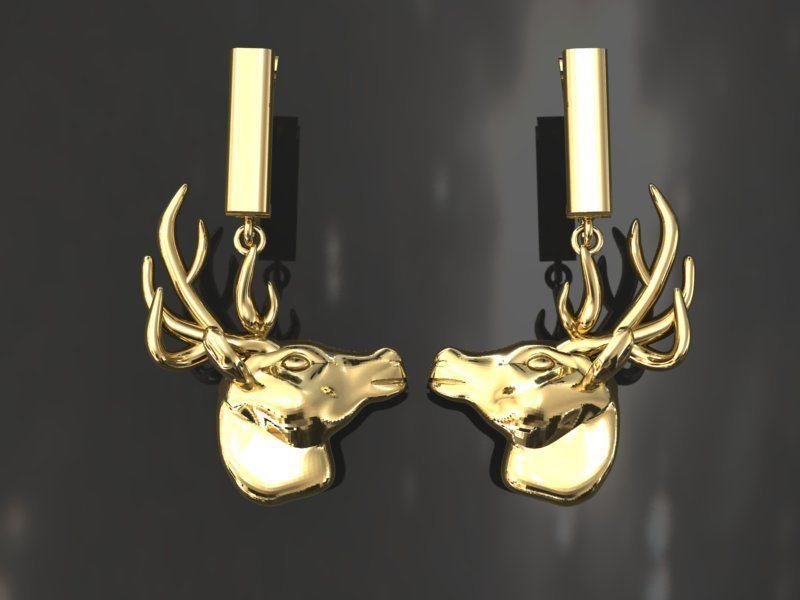 deer jewelry set - collection 01 3D print model_13