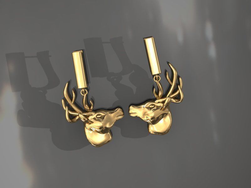 deer jewelry set - collection 01 3D print model_11