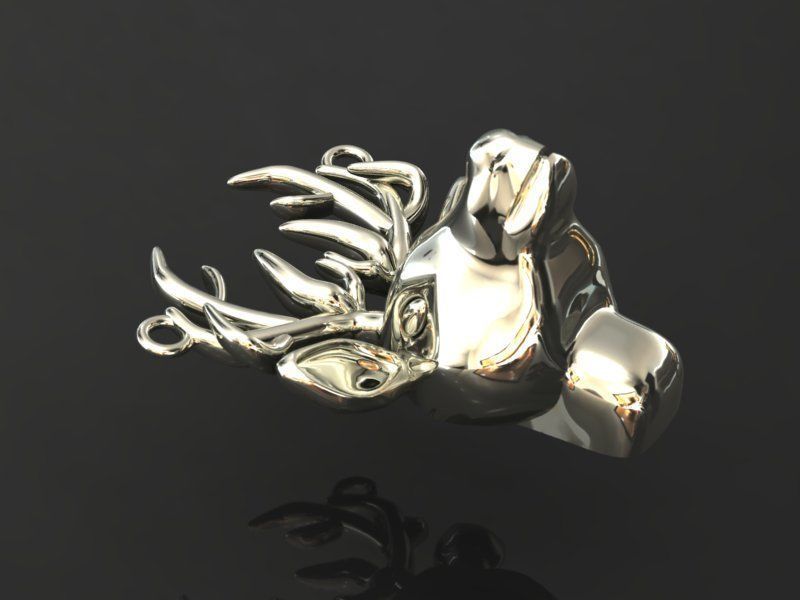 deer jewelry set - collection 01 3D print model_3