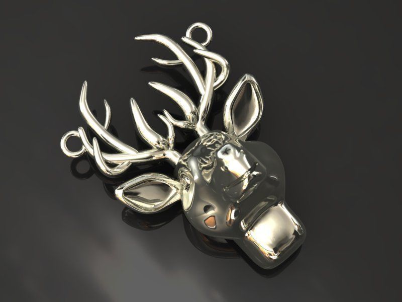 deer jewelry set - collection 01 3D print model_9