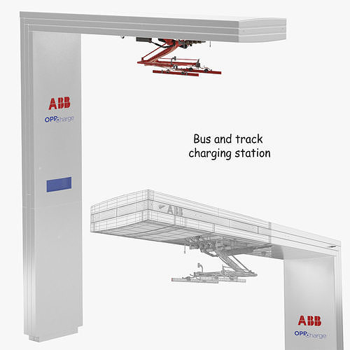 Bus and Truck Charging Station 3D model