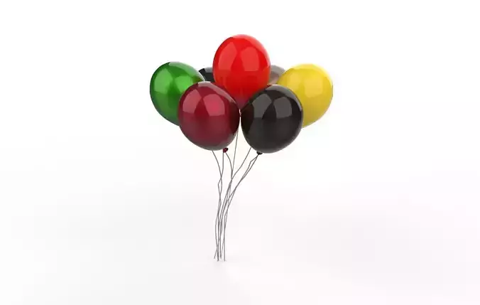 Party Balloons 3D model
