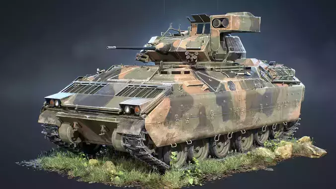 M2 Bradley Game Ready Low-poly 3D model