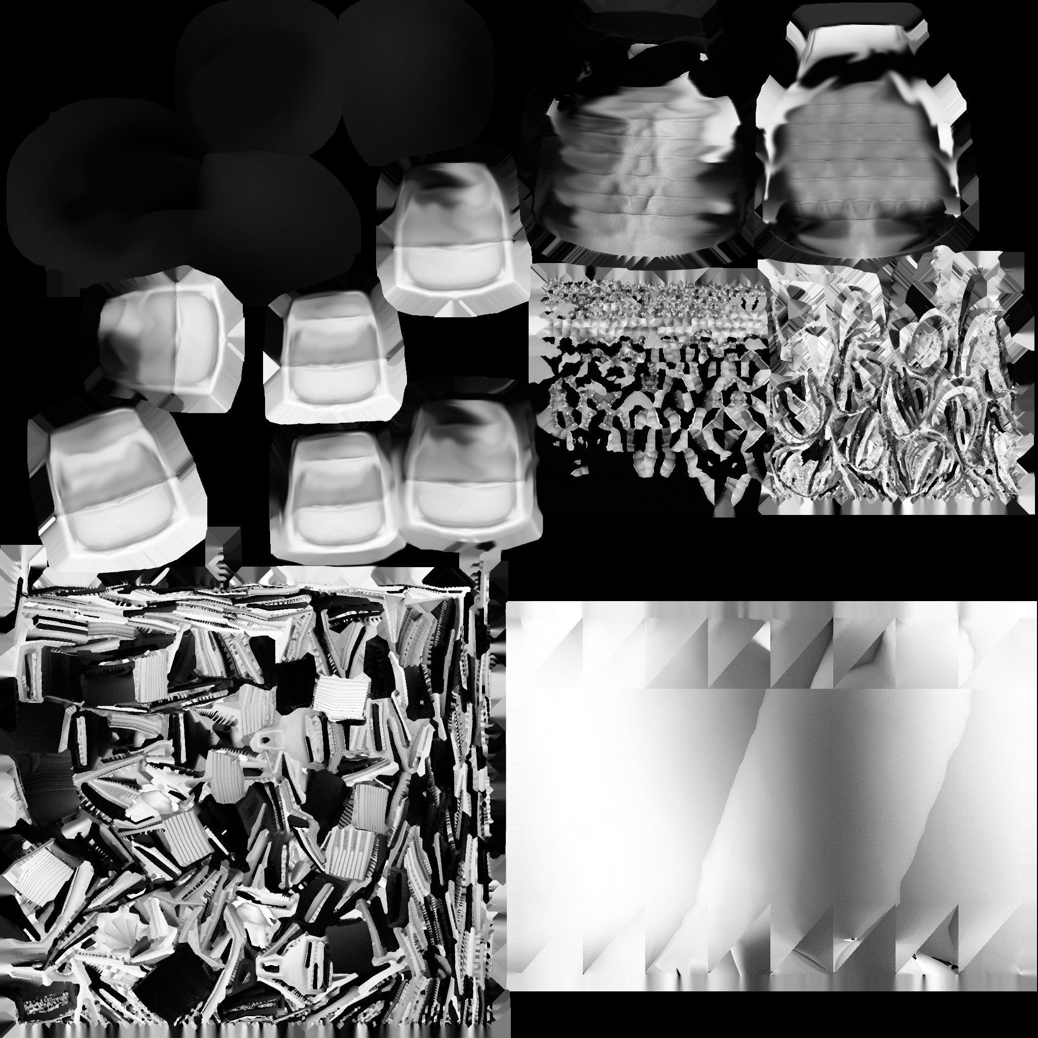 samurai game lowpoly Low-poly 3D model_19