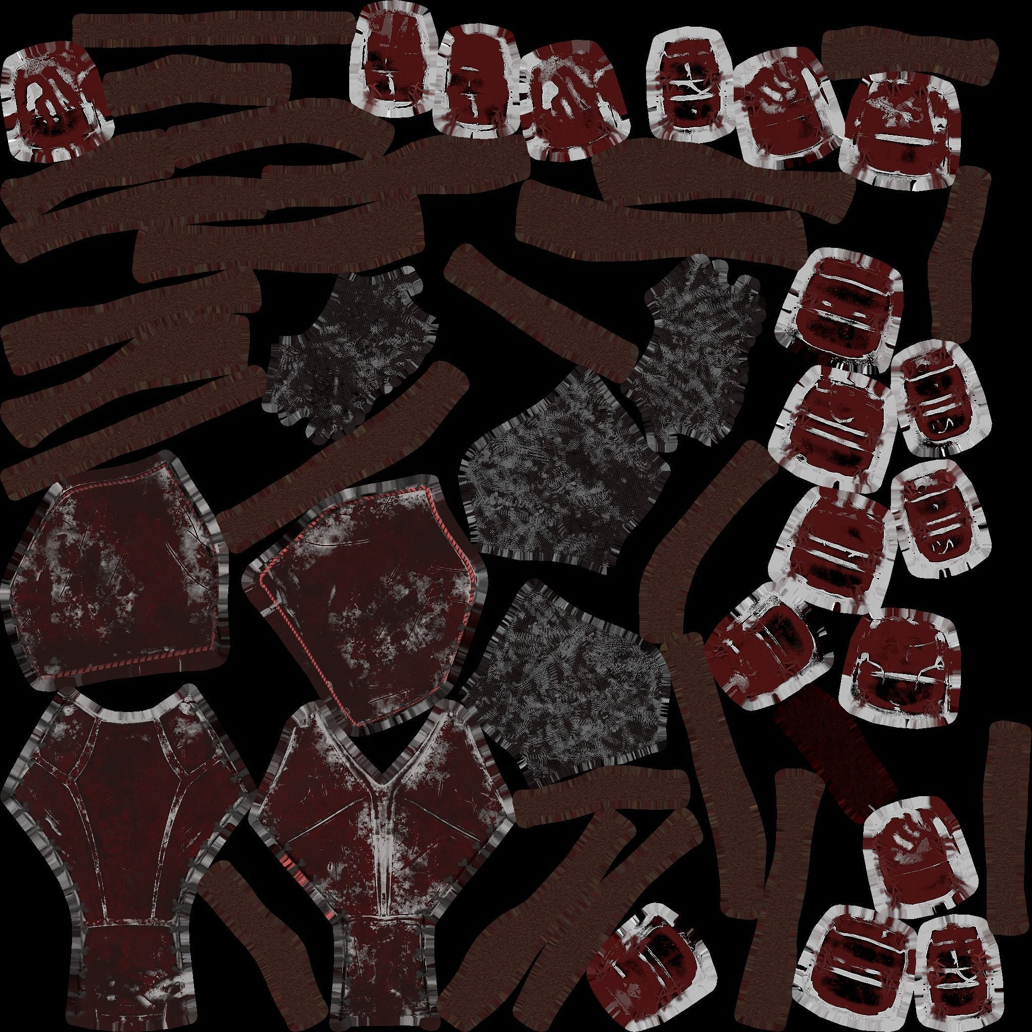 samurai game lowpoly Low-poly 3D model_22