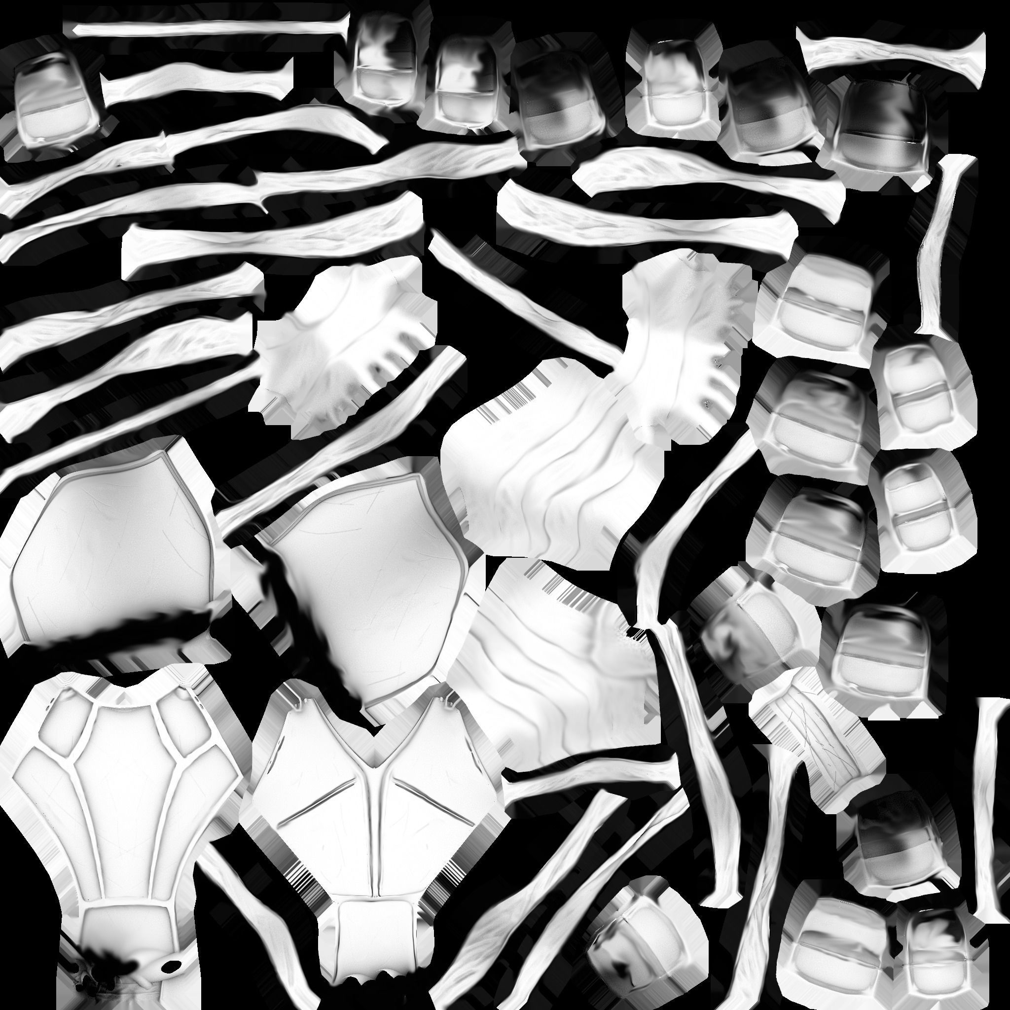 samurai game lowpoly Low-poly 3D model_25