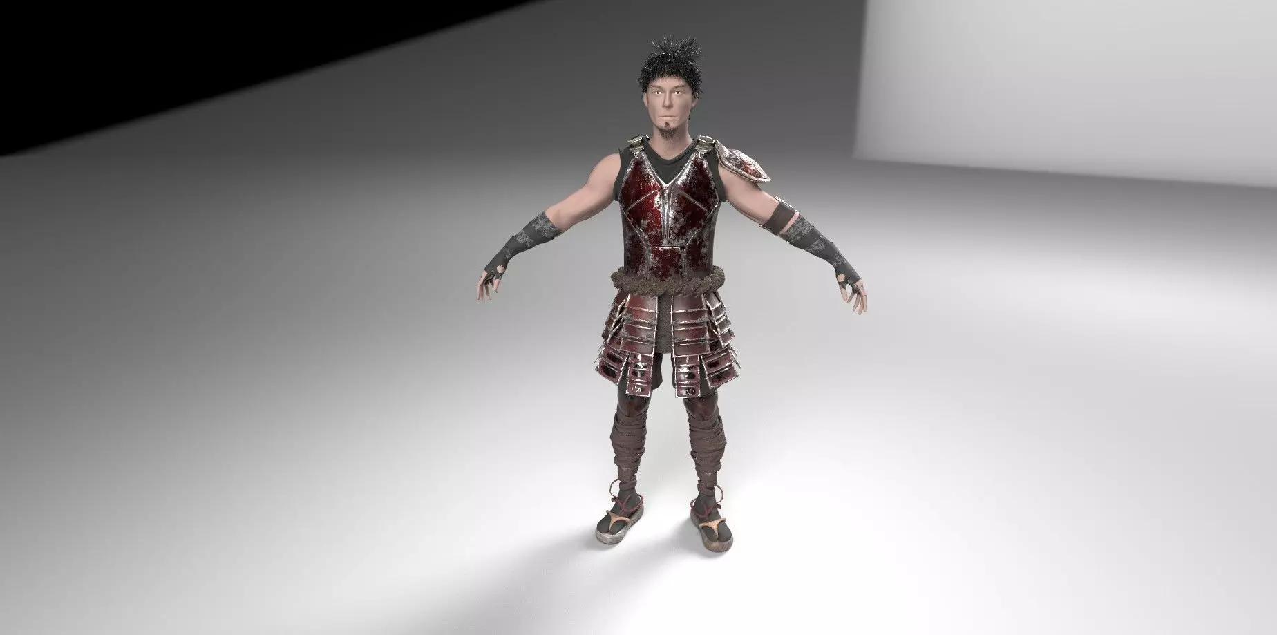 samurai game lowpoly Low-poly 3D model_0