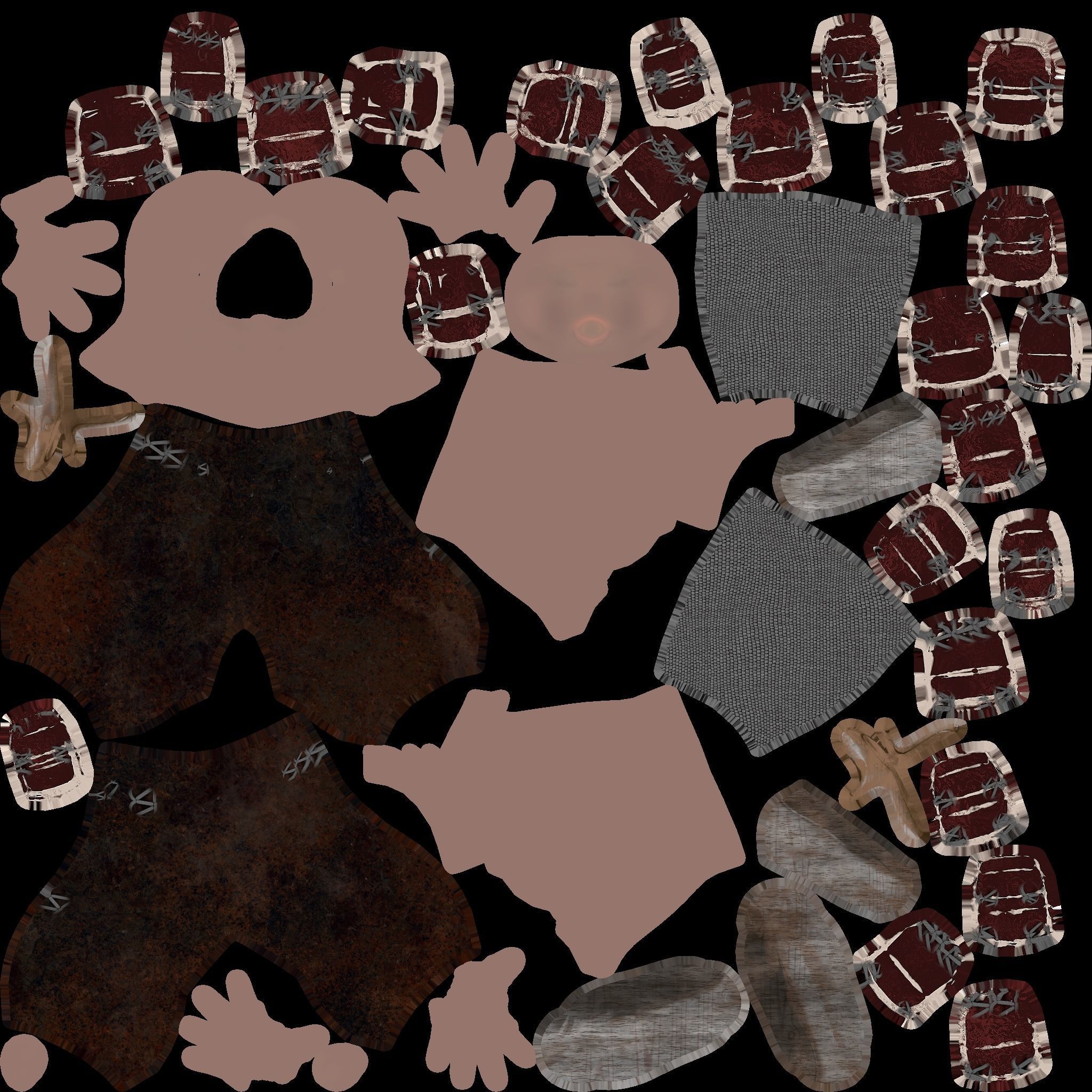 samurai game lowpoly Low-poly 3D model_10